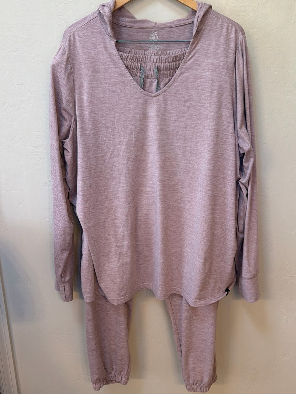Torrid Happy Camper Loungewear Pajama Set Hoodie Sz 4 Joggers Sz 3 Heather Pink